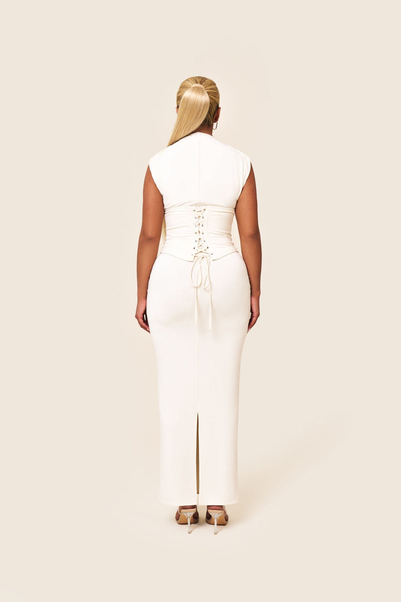 Sandra - Maxi Dress in Cream