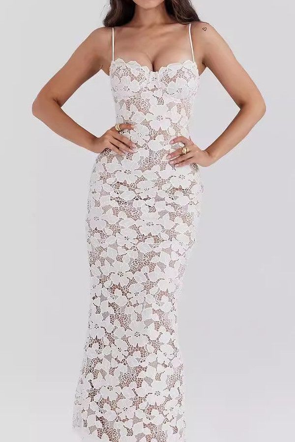 Isabella - Pearl Blossom Maxi Dress