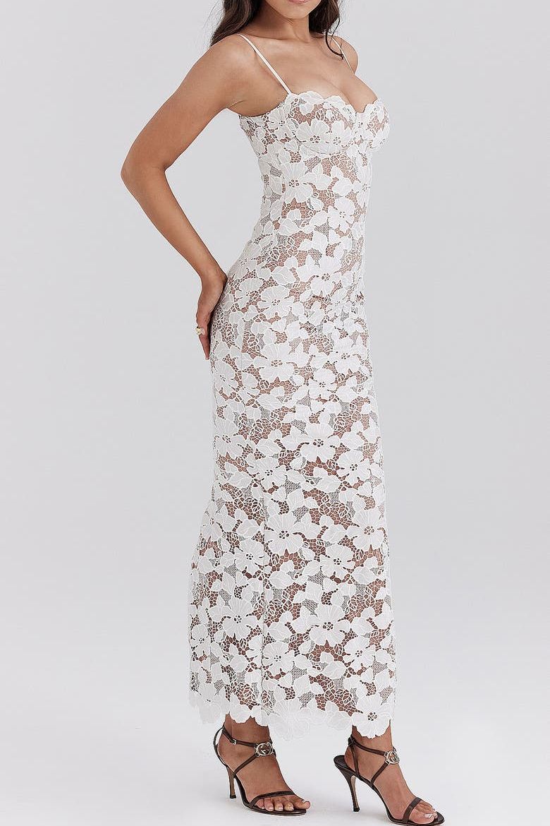 Isabella - Pearl Blossom Maxi Dress