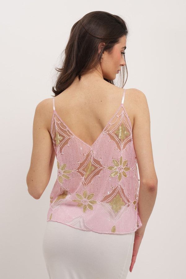 Venice Embellished Top - Baby Pink