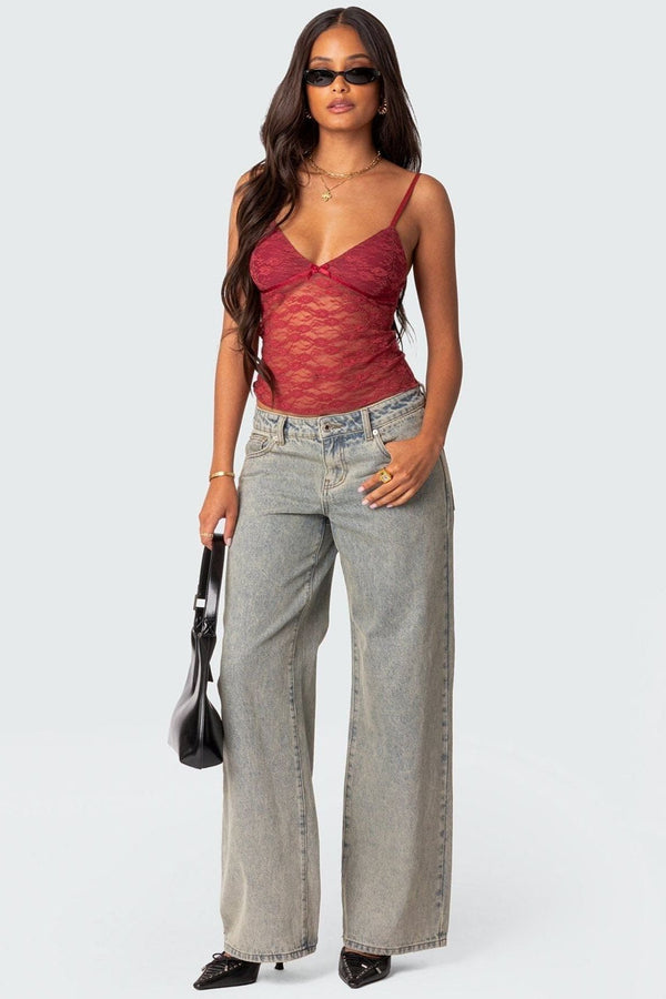 Azalea - Sheer Lace Top