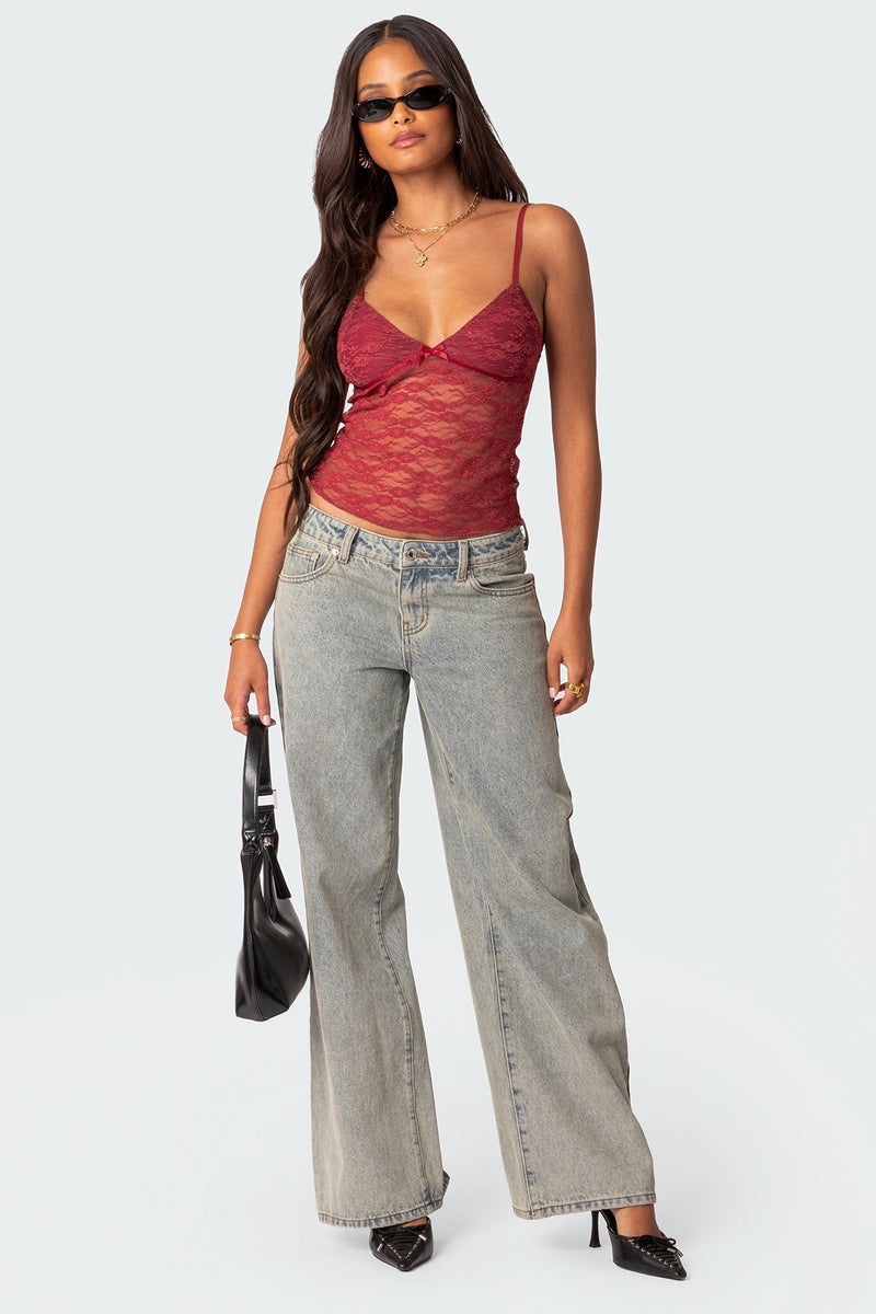 Azalea - Sheer Lace Top