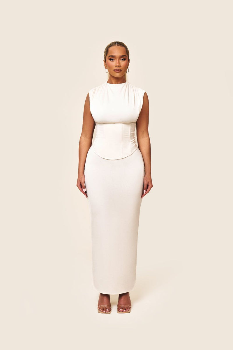 Sandra - Maxi Dress in Cream