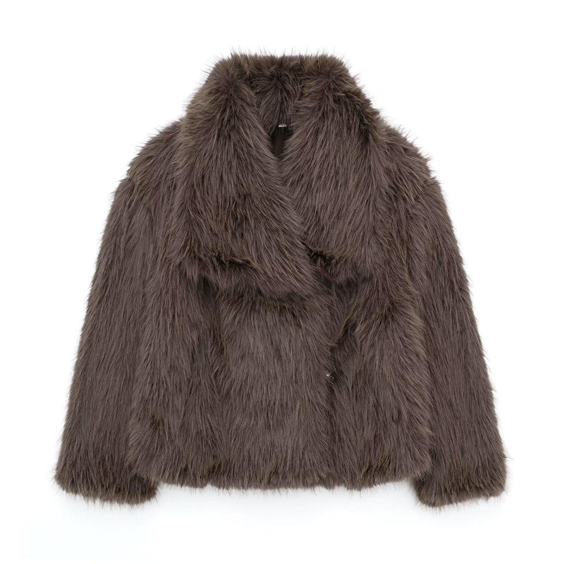 Ebba – Elegant Vegan Fur Jacket