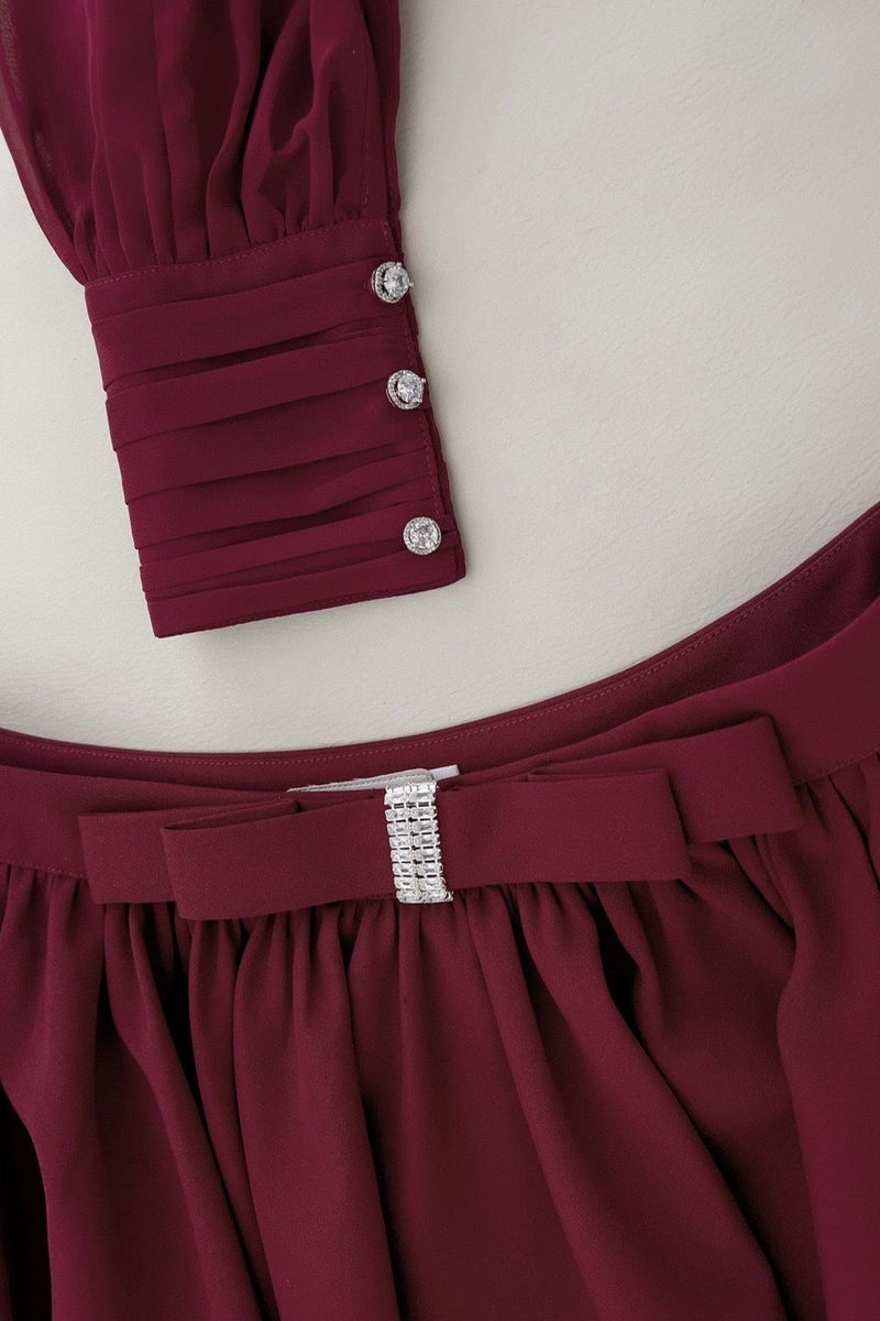 Dendy - Long-Sleeve Top and Skirt Set