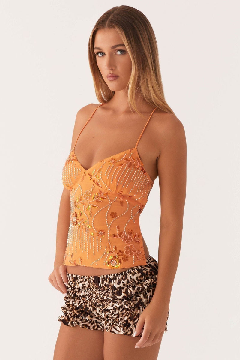 Vienna - Pink Sparkle Sequin Top