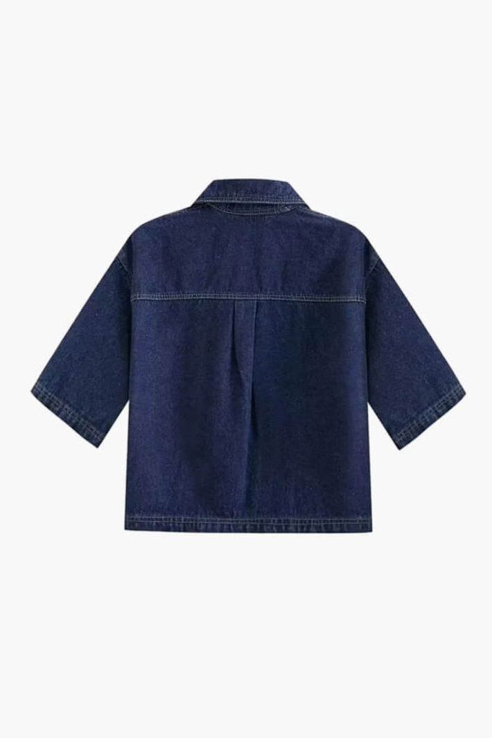 Lisa - Denim Cropped Top & Skirt Two-Piece Set