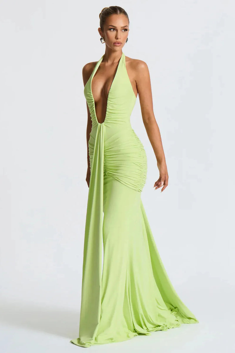 Bernadette - Draped Jersey Maxi Dress